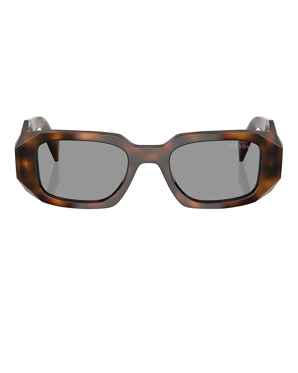

Прямоугольные солнцезащитные очки Prada, Juniper Tortoise
