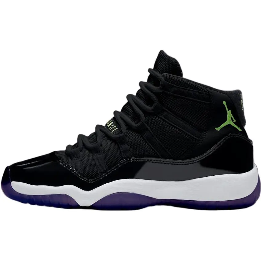 Jordan Air 11 нескользящие устойчивые к истиранию высокие детские баскетбольные кроссовки Black для подростков — фото 3