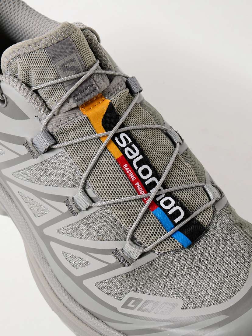 Кроссовки Xt-6 с резиновой отделкой и сеткой Salomon, серый — фото 4
