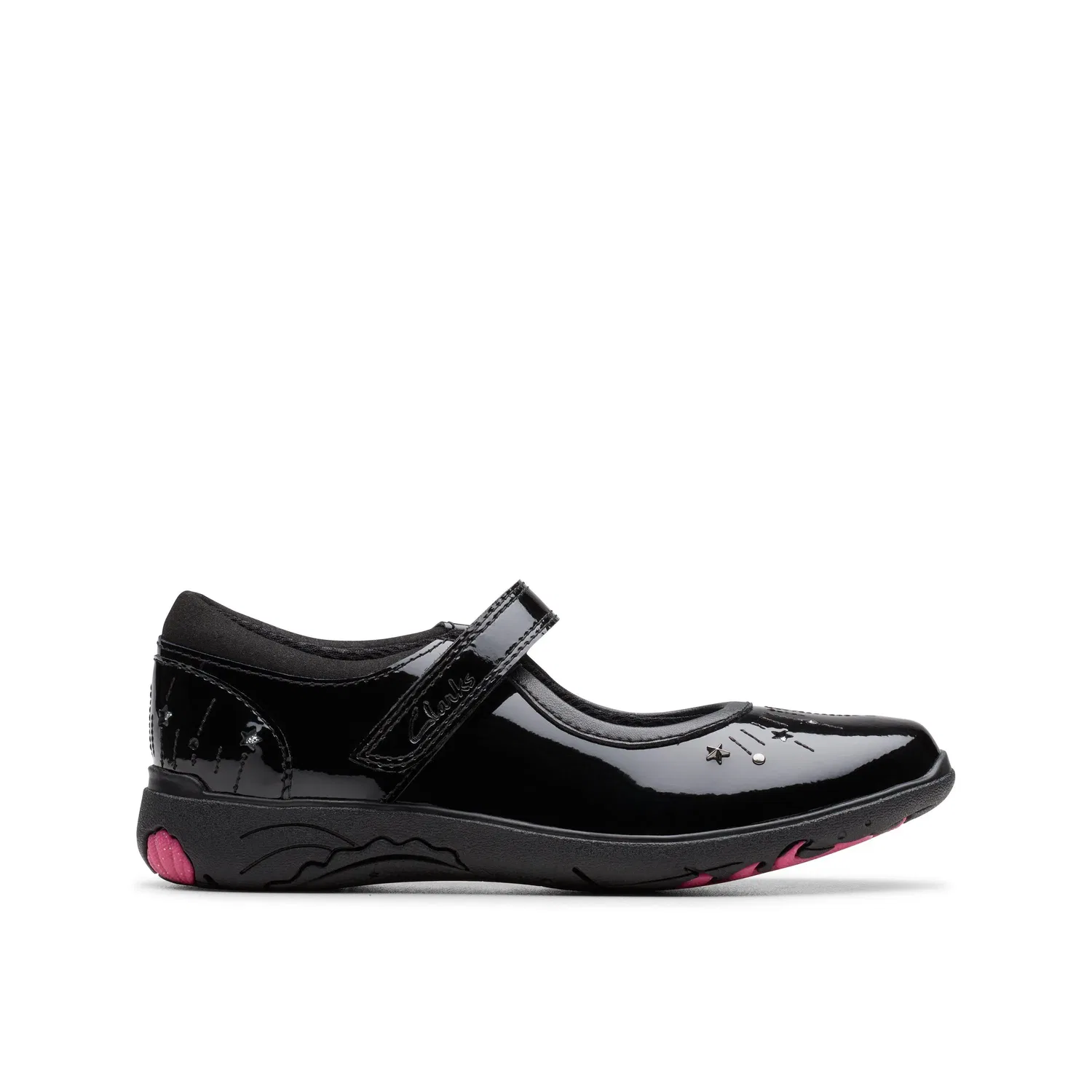 Туфли Mary Jane с морским единорогом Clarks, черный