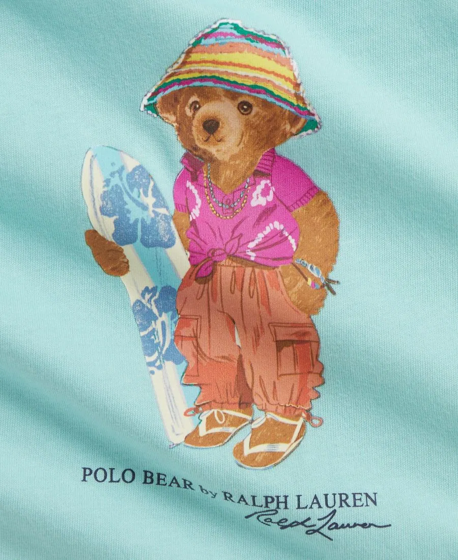 Детская футболка с круглым вырезом "Поло-медведь" для девочек Polo Ralph Lauren, синий — фото 3