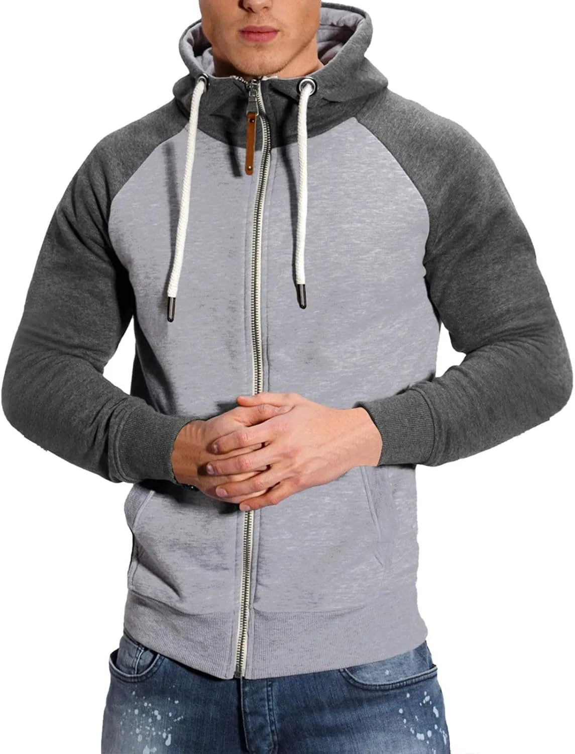 

Мужская толстовка с полной молнией, легкая, с длинными рукавами и карманами