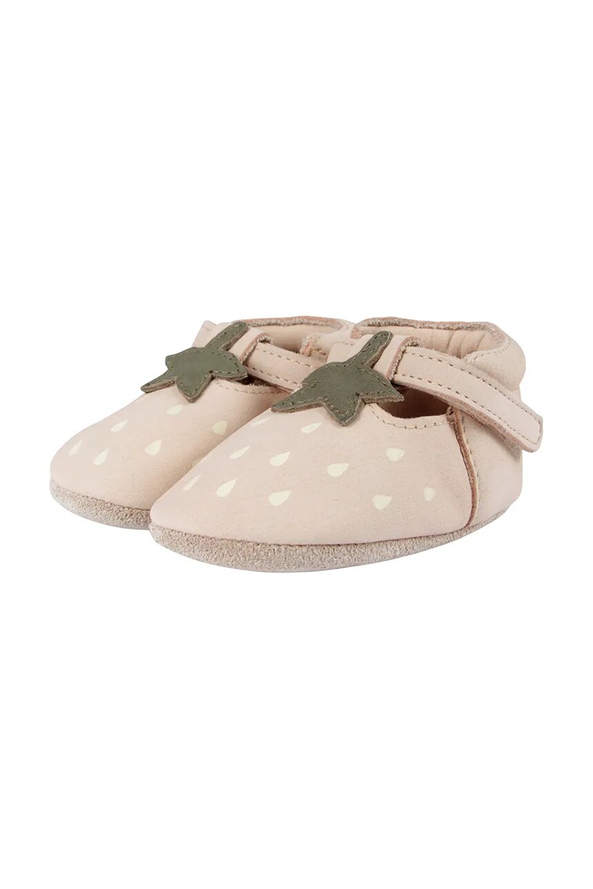 Детские замшевые туфли Nanoe Shoes Strawberry Donsje, бежевый — фото 3