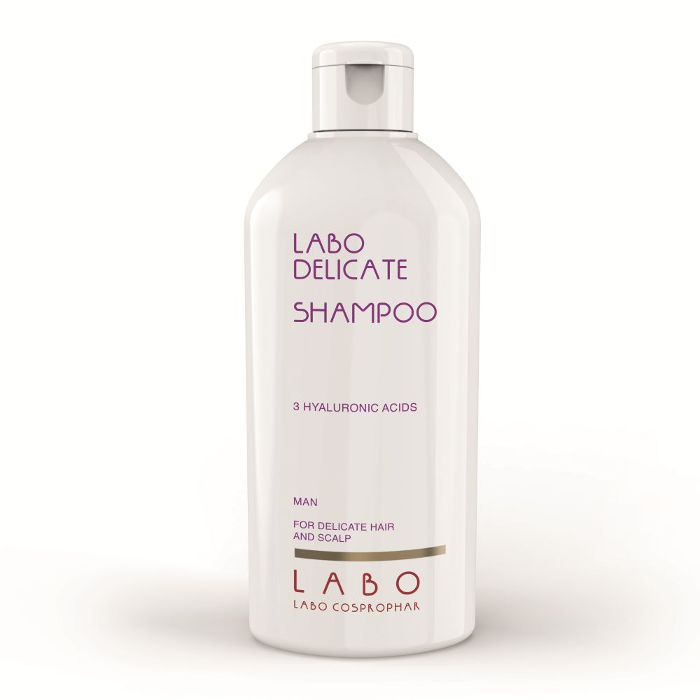 

Шампунь для чувствительной кожи головы с 3 гиалуроновыми кислотами для мужчин delicate shampoo for man Labo, 200 мл