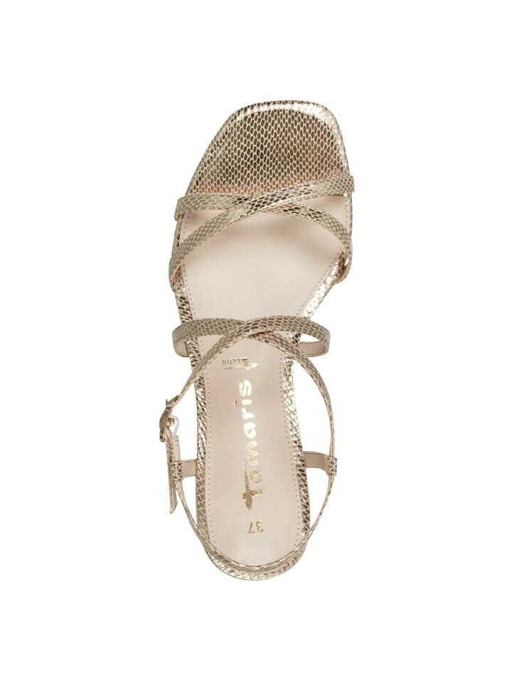Сандалии на плоской подошве Tamaris Sandalette, цвет lt gold struct — фото 2