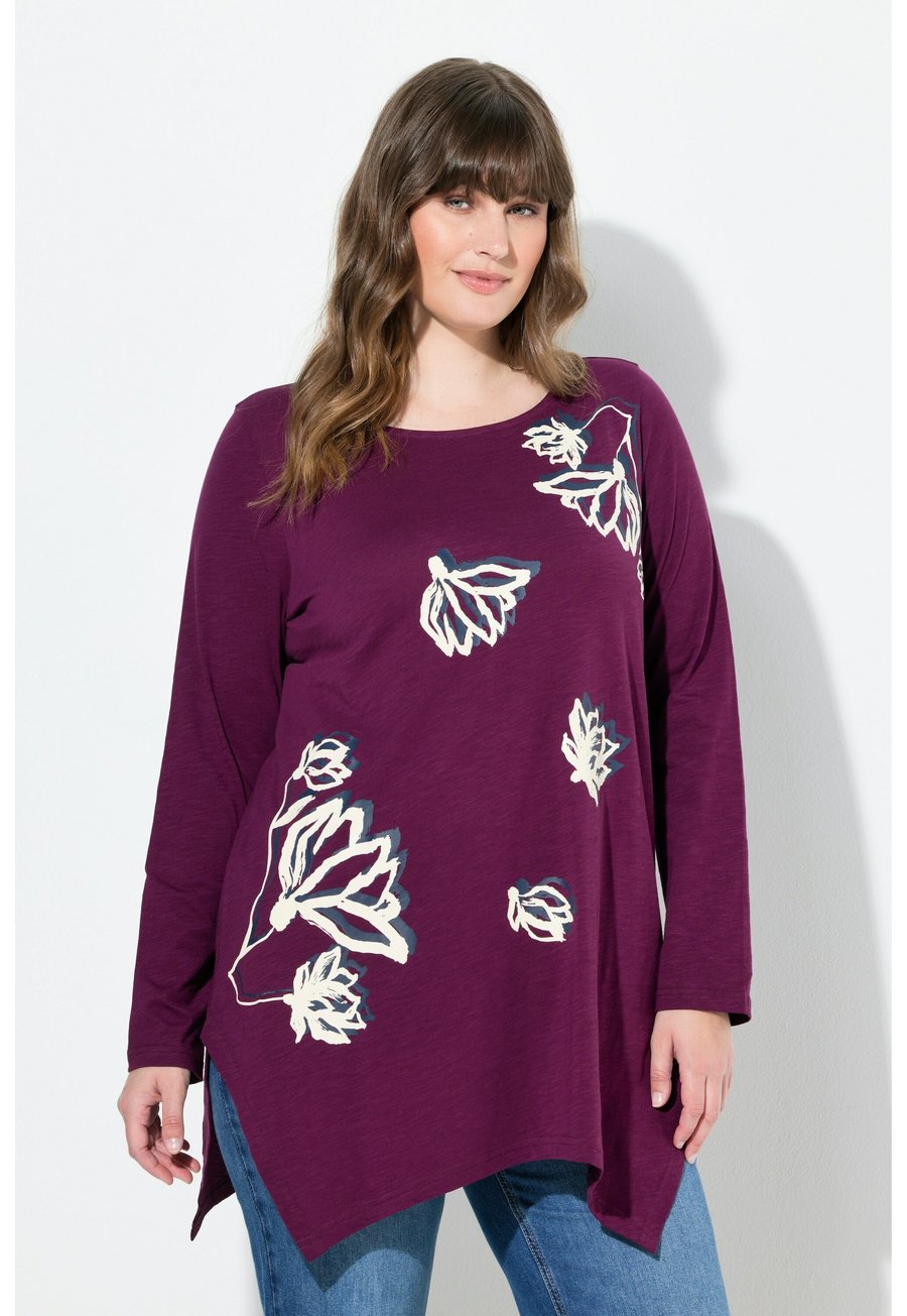 

Топ Ulla Popken Long sleeved top, Forest Berry/Berry