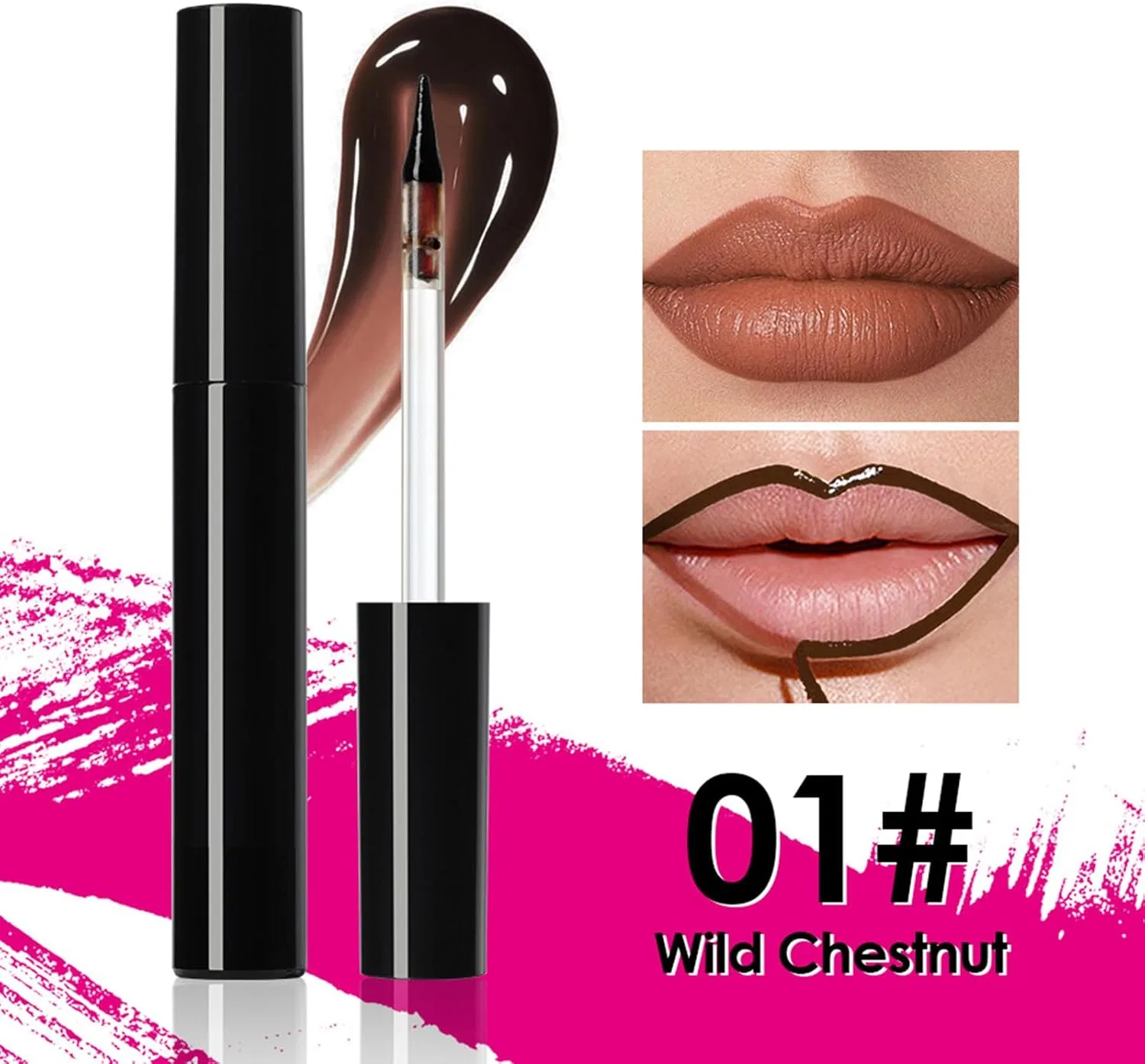 Набор карандашей-тинтинтов для губ 6 шт, Long Lasting Anti-Transfer Lip Stain — фото 4