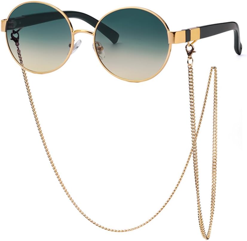 

Женские солнцезащитные очки с цепочкой, модные солнцезащитные очки, новые роскошные круглые классические очки для активного отдыха, мужские ретро-очки для вечеринок и походов generic, C6