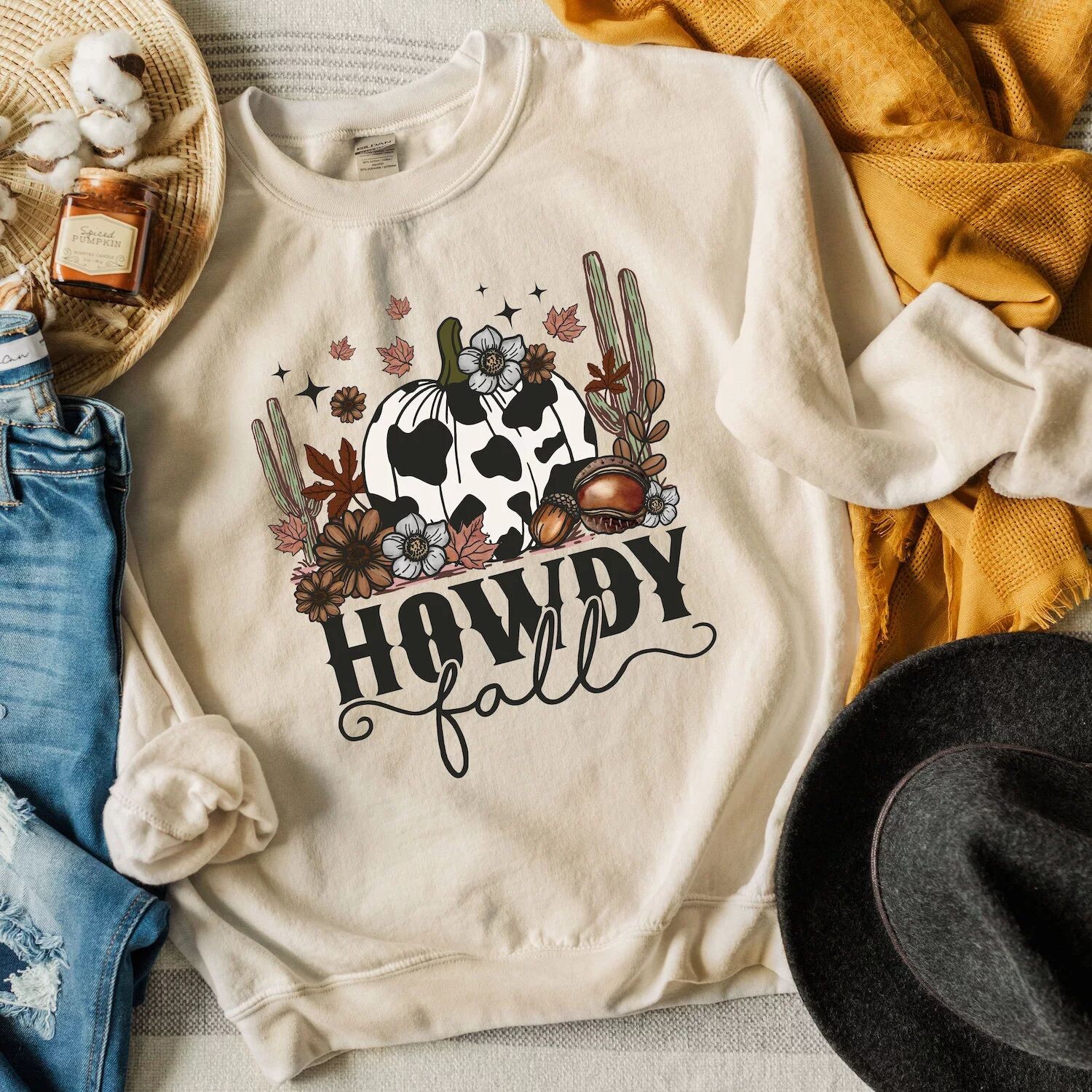 

Толстовка Howdy Fall с тыквой Simply Sage Market