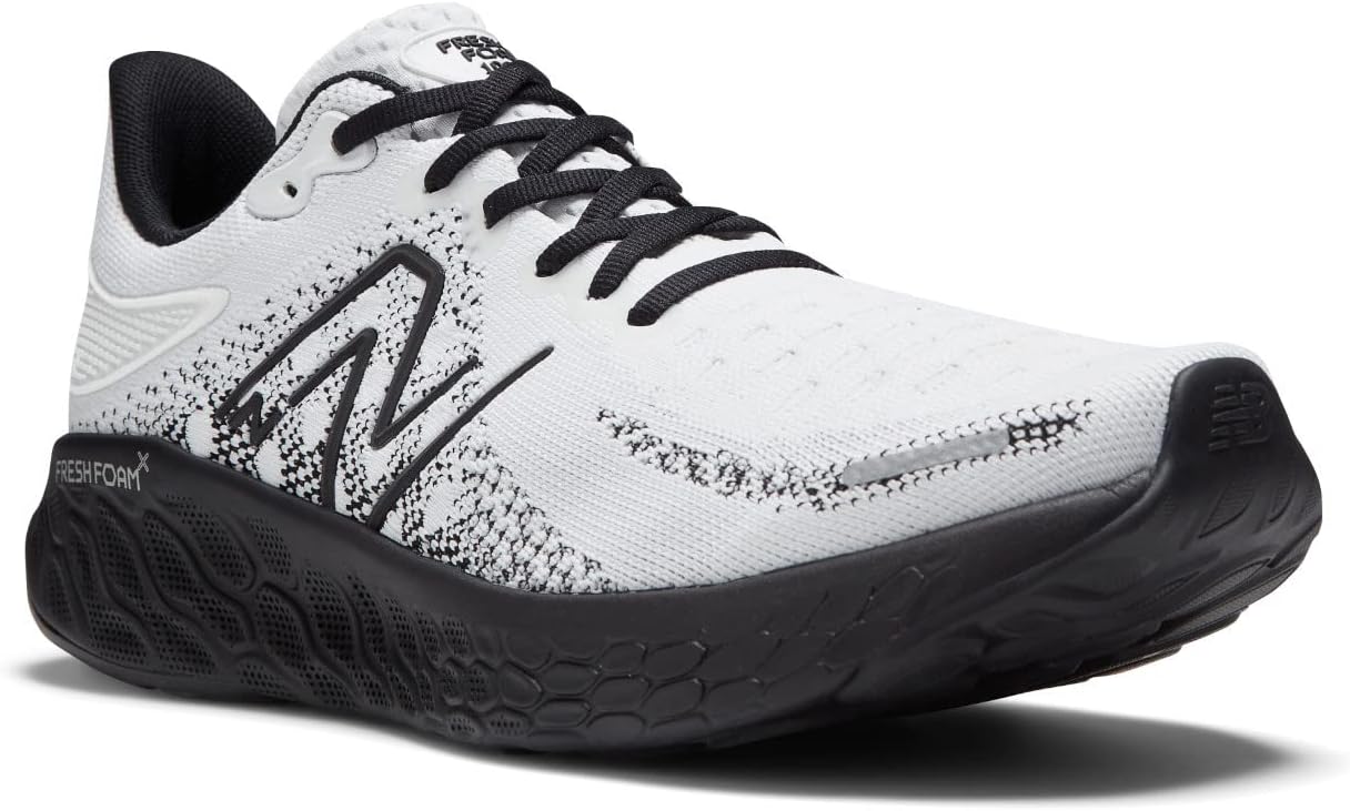 Мужские кроссовки New Balance Fresh Foam X 1080 V12 без шнурков, белый/черный — фото 2