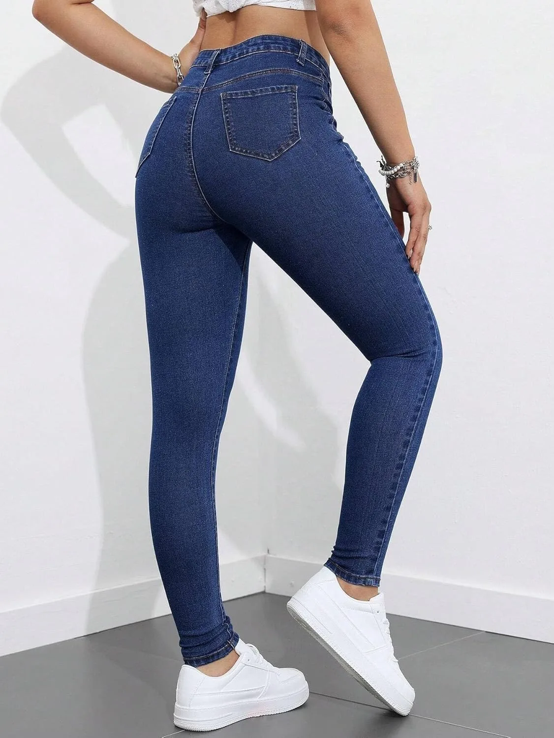 Женские джинсы с высокой посадкой на каждый день Generic, Dark Wash — фото 2