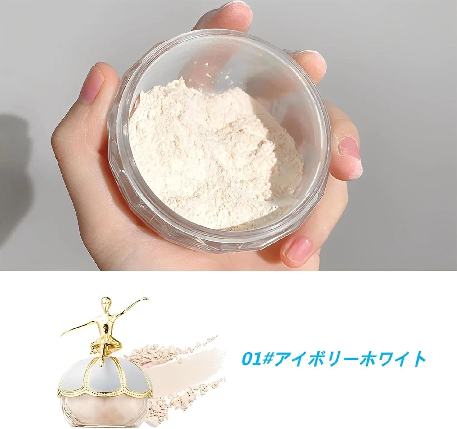 Пудра компактная для лица матирующая Glamaura, 01# Ivory White — фото 3