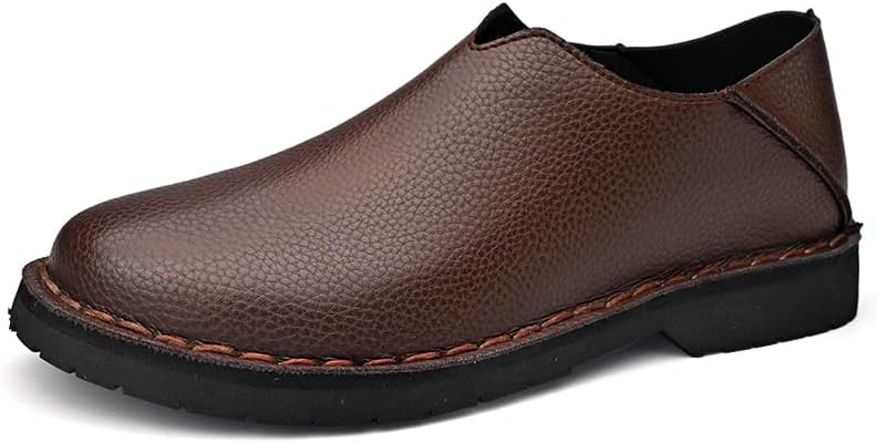 

Мужские повседневные низкие туфли с ручной прострочкой Sfwarmart, коричневый