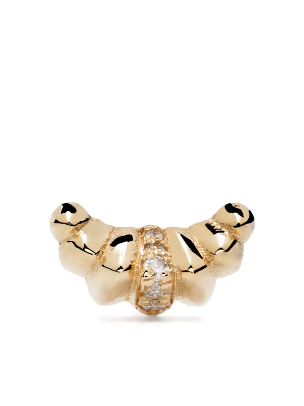 

Серьга Croissant из желтого золота с бриллиантами Lizzie Mandler Fine Jewelry, золотой