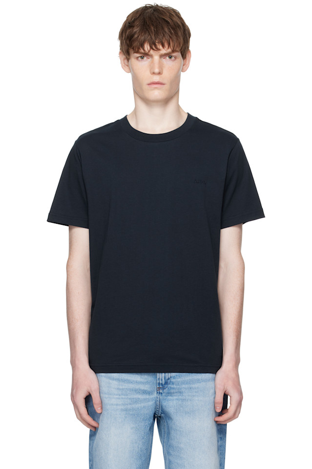 

Футболка 'a.p.c.' с вышивкой A.P.C., синий