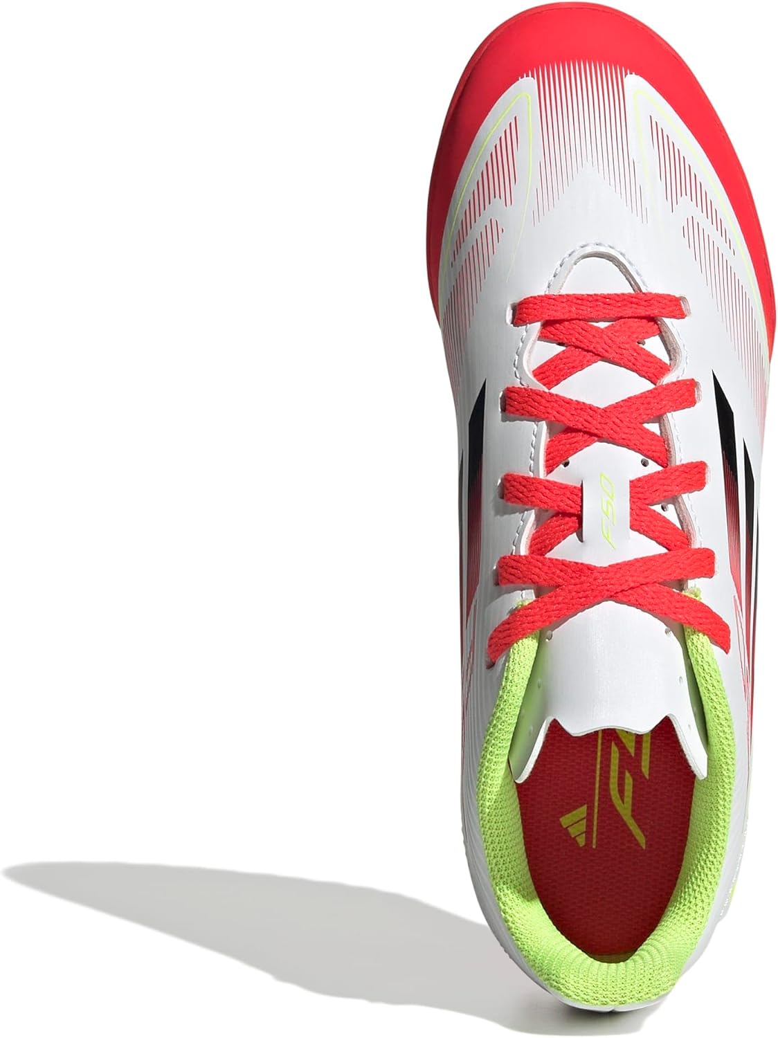 Детские кроссовки Adidas F50 Club Turf (унисекс), белый/черный/желтый — фото 2