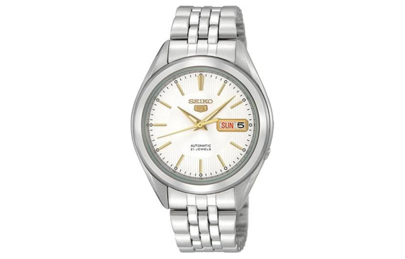 

SEIKO Часы Automatic Mechanical Movement Stainless Steel Strap Watch 37mm Unisex White Dial, White Dial