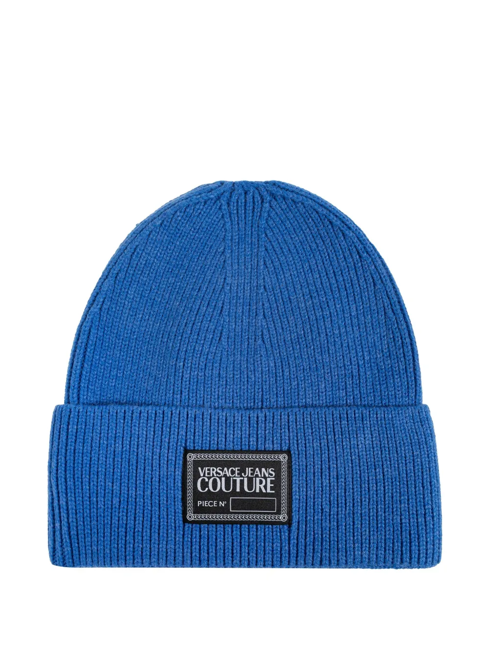 

Вязаная шапка с нашивкой-логотипом Versace Jeans Couture, синий