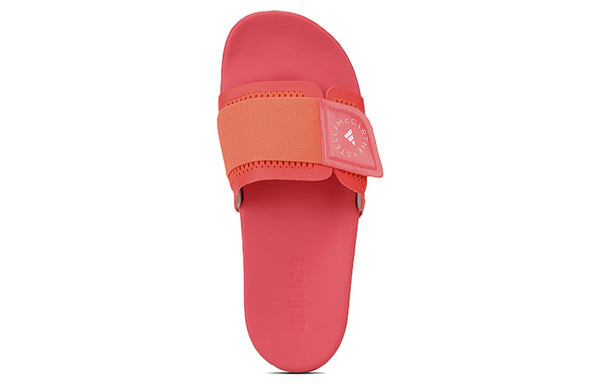 Тапочки stella mccartney x slide 'turbo' Adidas, красный — фото 4