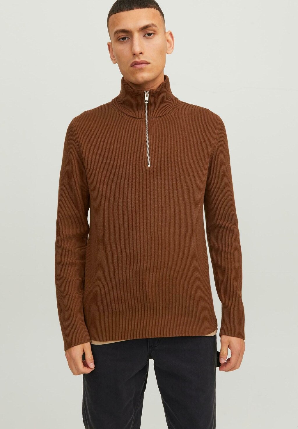 

Джемпер JPRC PERFECT HALF ZIP SN Jack & Jones, кембриджский коричневый