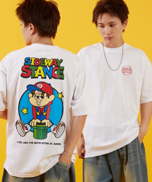 

Футболка с коротким рукавом, графический принт SIDEWAY STANCE, белый