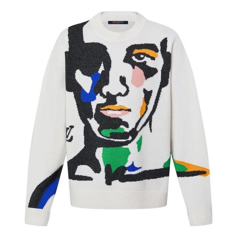 

Свитер LOUIS VUITTON Intarsia Cashmere Wool Crewneck Sweater 'White Multi', белый