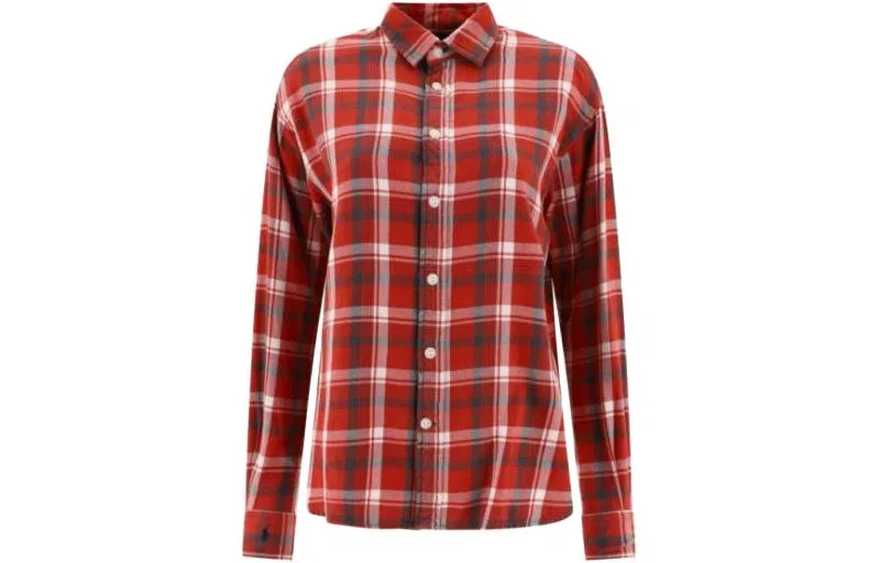 Рубашка хлопковая в клетку Polo Ralph Lauren, Red