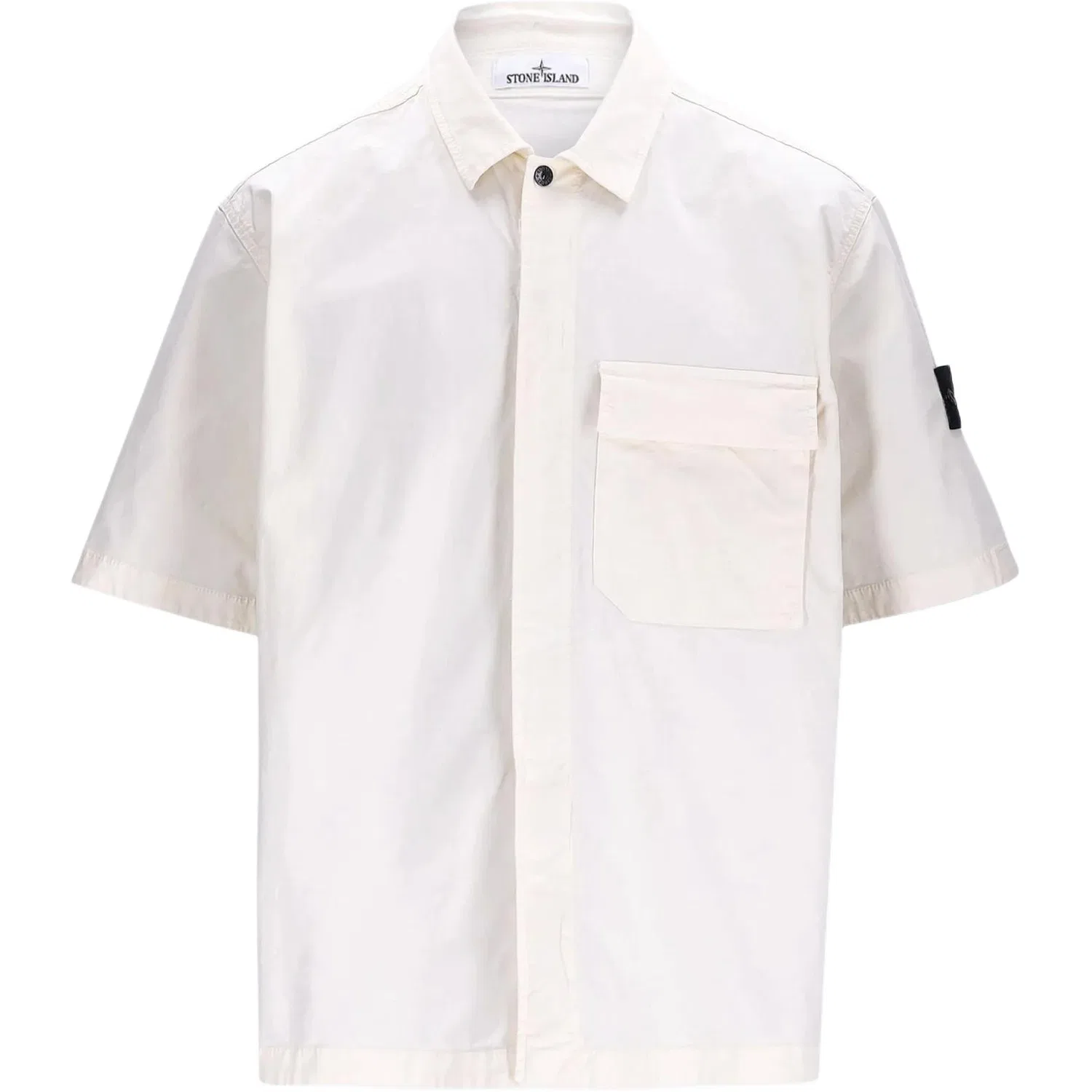 Рубашка с логотипом Stone Island белая