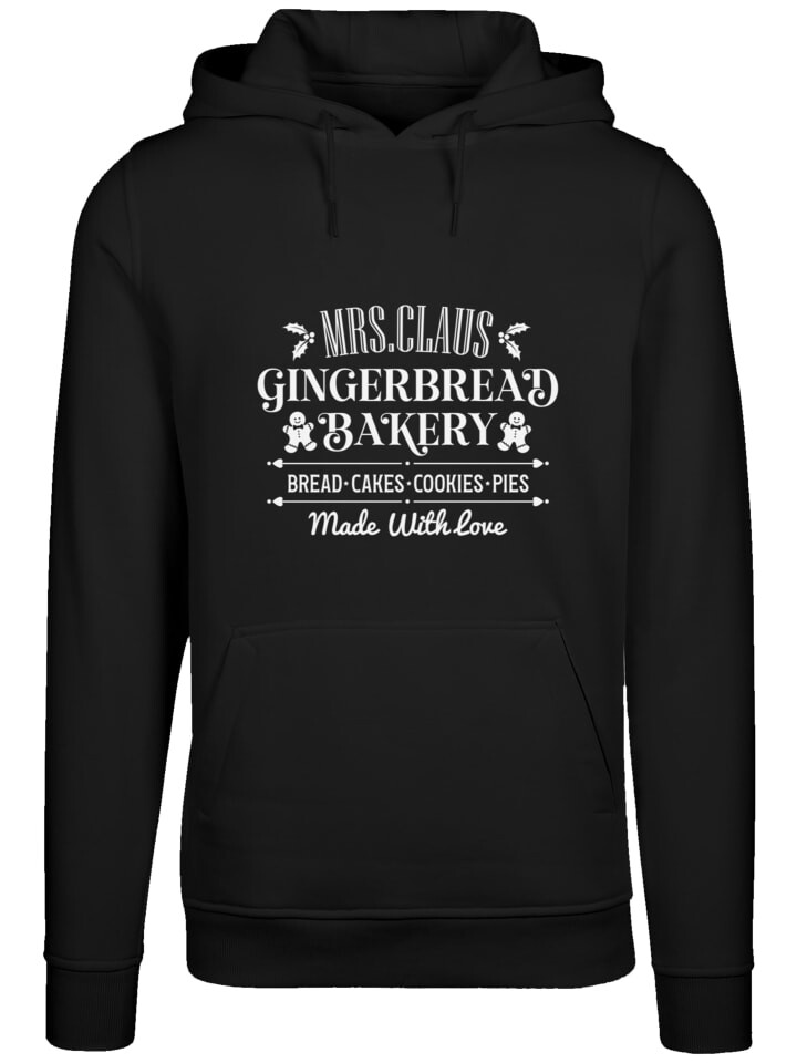 

Пуловер F4NT4STIC Hoodie Santas Gingerbread Bakery Retro Christmas, черный