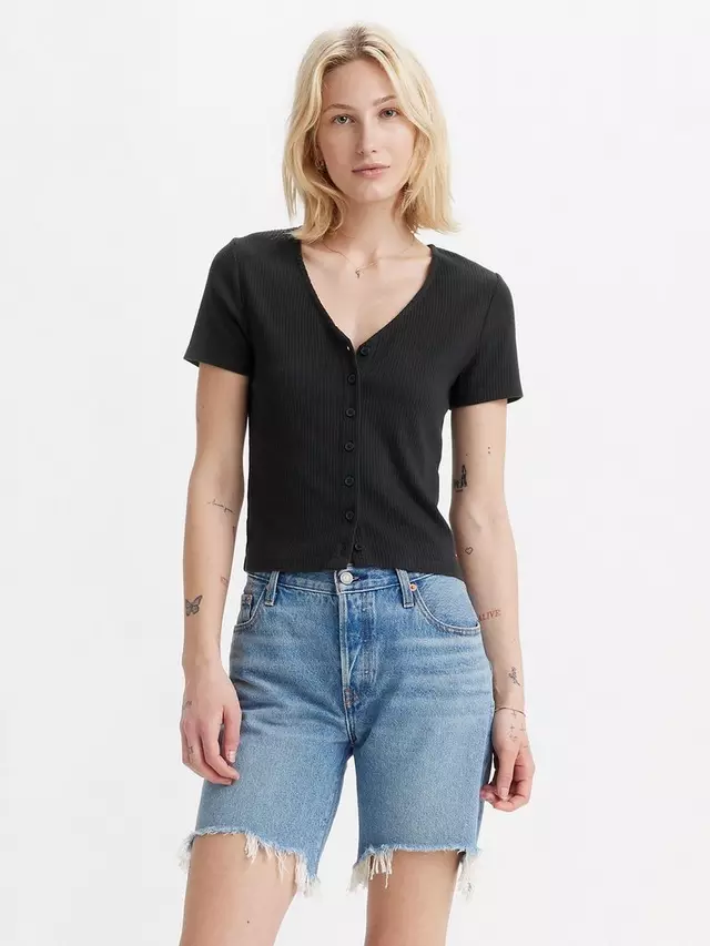 

Топ Levi's Muse Button, цвет caviar