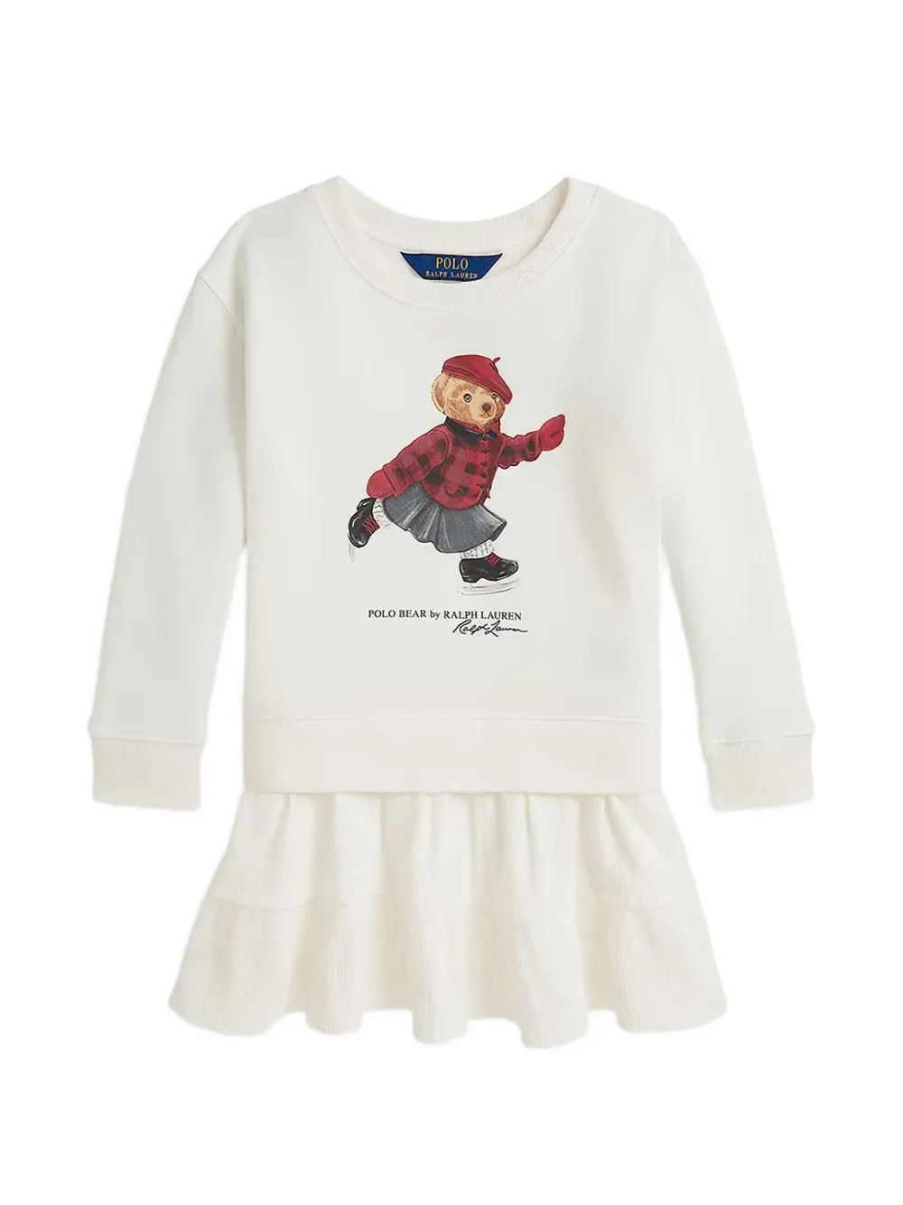 

Платье с логотипом Polo Ralph Lauren Kids, белый