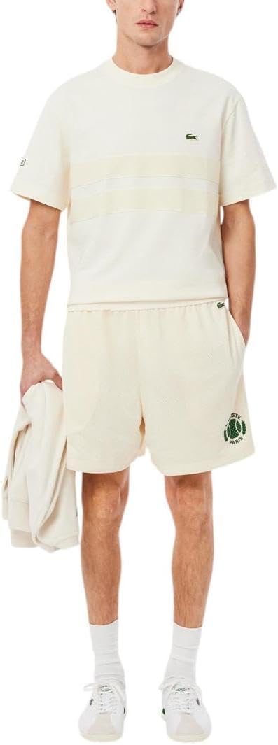 

Lacoste мужские шорты Relaxed Fit с принтом Tennis, Off-White