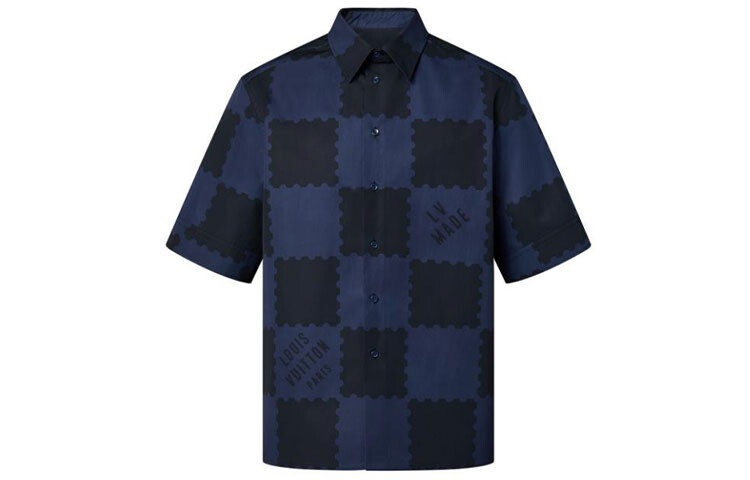 

Новые квартальные продукты LV Shirt Men Dark Blue Louis Vuitton, темно-синий