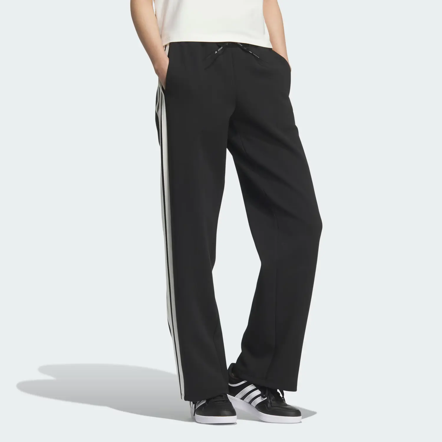 SS25 Soft Doubleknit Брюки Повседневные брюки Женские Adidas, черный — фото 4