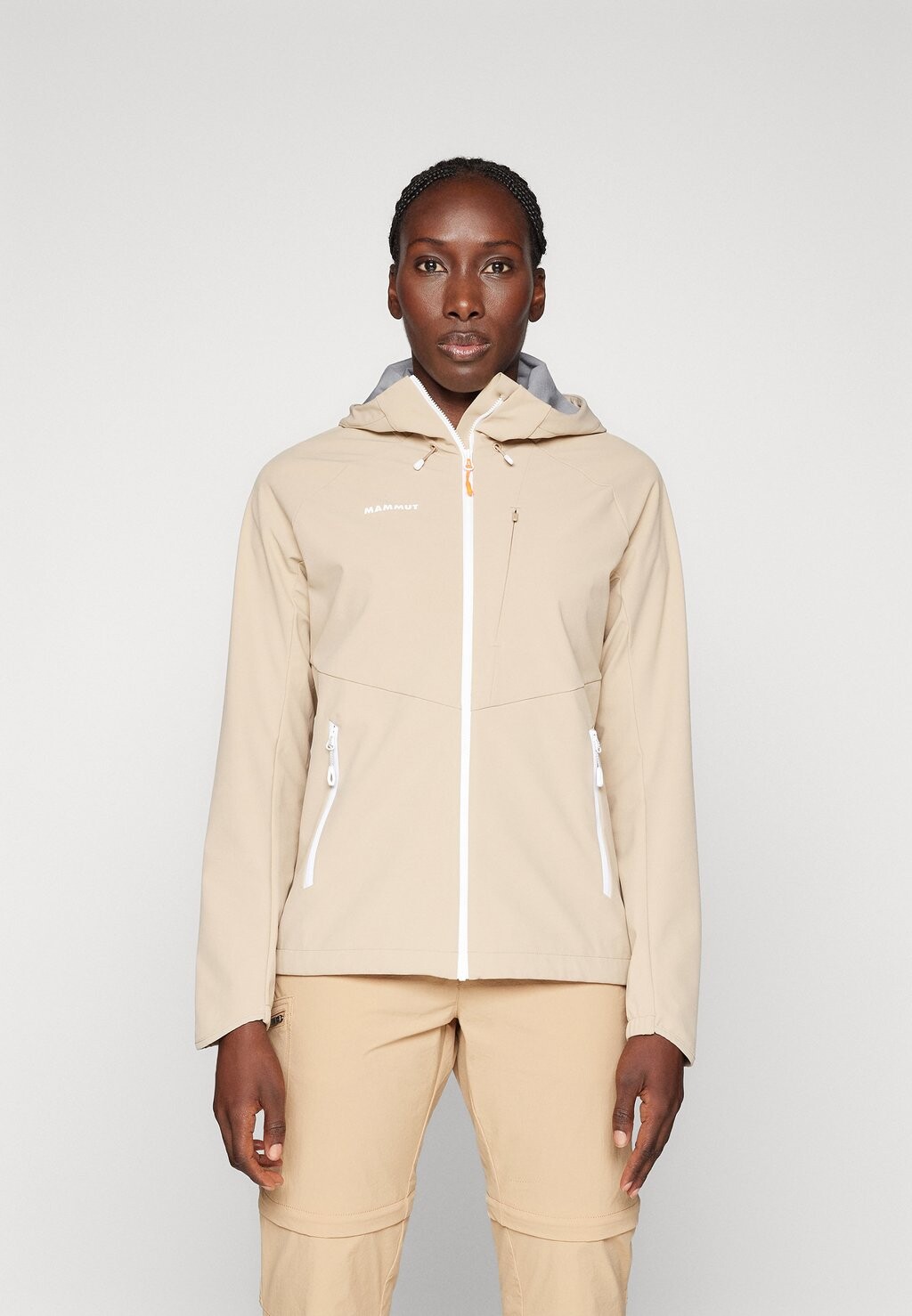 

Куртка Softshell ULTIMATE COMFORT HOODED JACKET WOMEN Mammut, цвет savannah