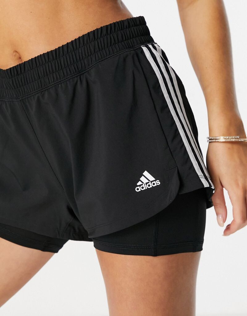 

Черные шорты adidas Training Pacer 2 в 1 adidas