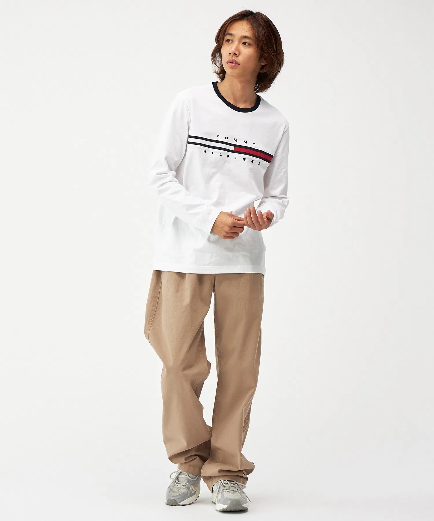 Унисекс футболка Tommy Hilfiger с логотипом, хлопковая, серая — фото 2