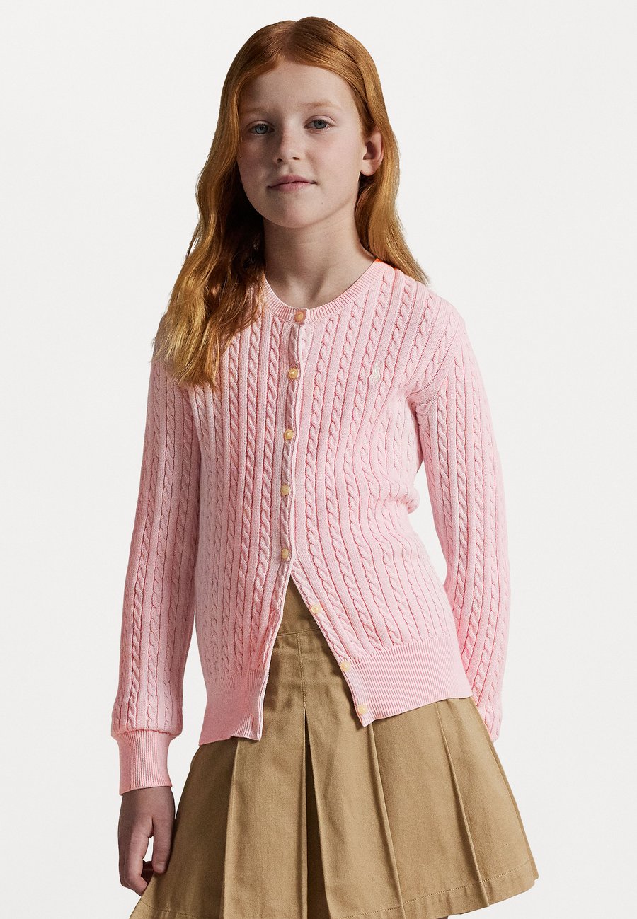 Кардиган Polo Ralph Lauren MINI-CABLE COTTON CARDIGAN 7-14Y, Hint Of Pink/Pink — фото 2