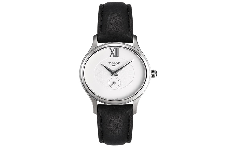 

Точные кварцевые часы с хронографом для женщин TISSOT, белый циферблат 31.4*28 мм, корпус из нержавеющей стали, кожаный ремешок