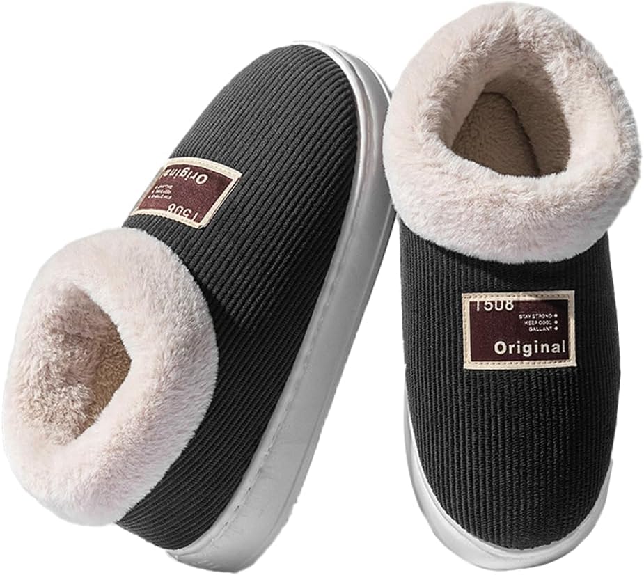 

Женские уютные короткие тапочки-ботильоны Rungion, зимние теплые домашние туфли с мягкой подкладкой, тапочки с толстой нескользящей подошвой для дома и улицы, черный