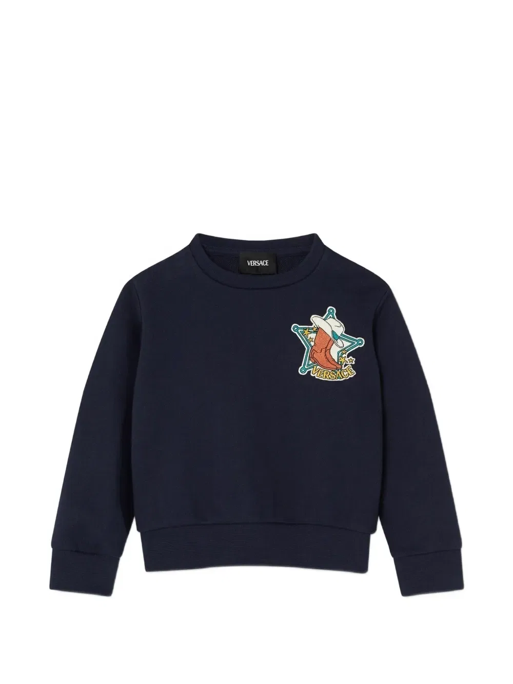 Вышитая толстовка Versace Kids, синий