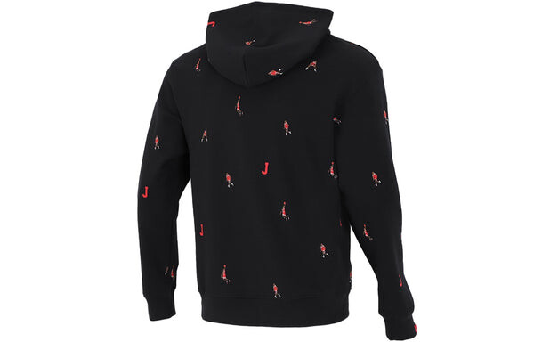 Толстовка Men's Air Jordan Full Print Athleisure Casual Sports Pullover Black, черный — фото 2