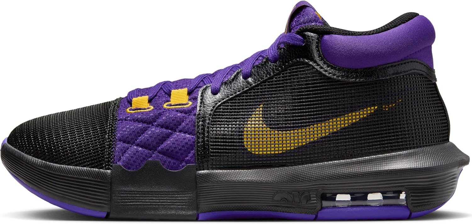 

Nike Lebron Witness VIII, мужские баскетбольные кроссовки, 0, Black University Gold Field Purple