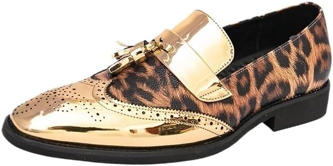 

Мужские повседневные кожаные туфли, деловые кожаные оксфорды-лоферы, с проскальзанием, с остроконечным носком, дышащие, для вождения, комфортные, для вечеринок и свадеб Zestrelax, золотой