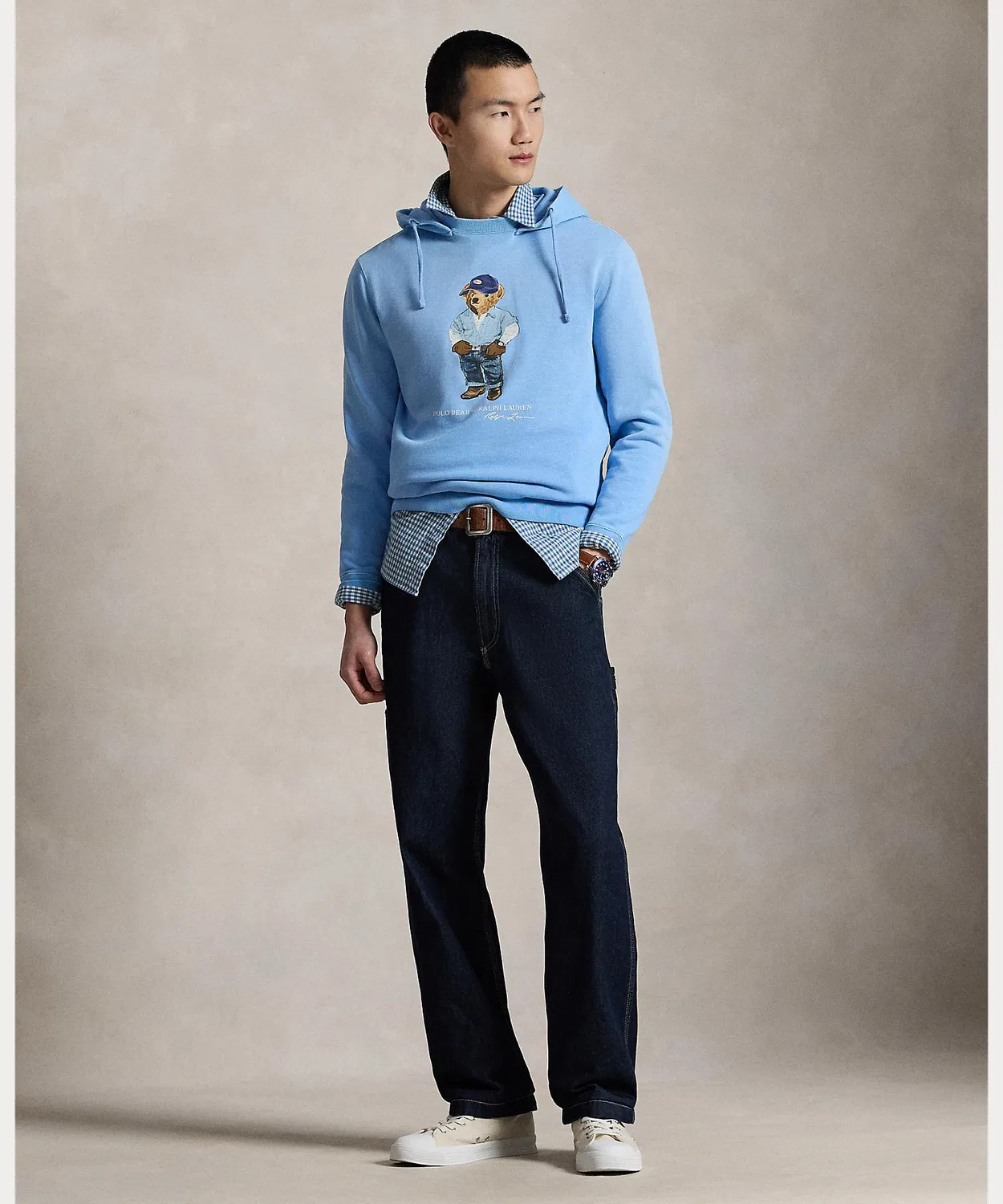 Худи Polo Bear из флиса, Ralph Lauren, синее — фото 3