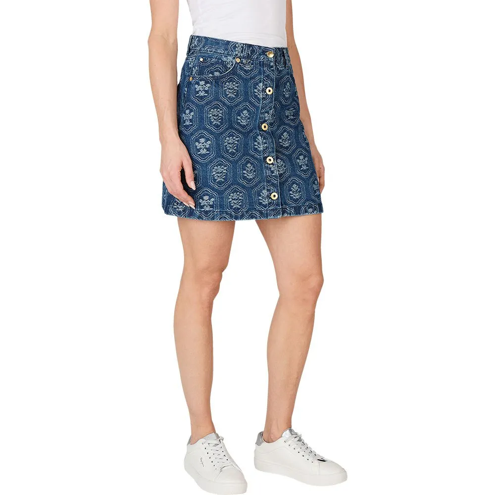 

Юбка Pepe Jeans Jacquard short skirt, синий