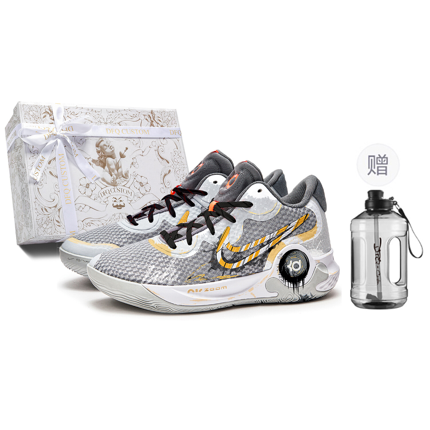 

Баскетбольные кроссовки Trey 5 Basketball Shoes Unisex Mid-Top Gray/Orange Nike