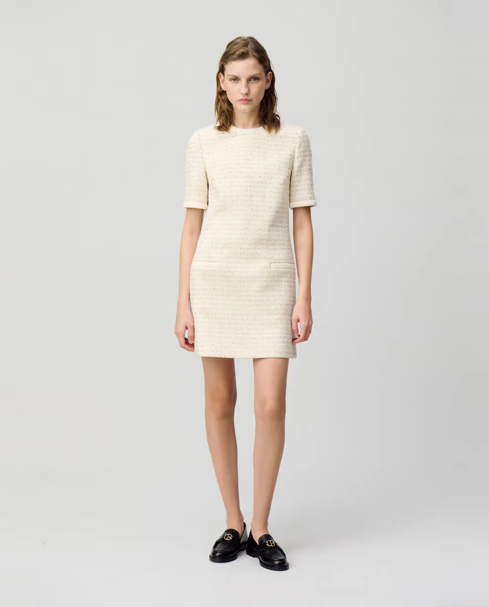 

Короткое платье из твида Claudie Pierlot, белый