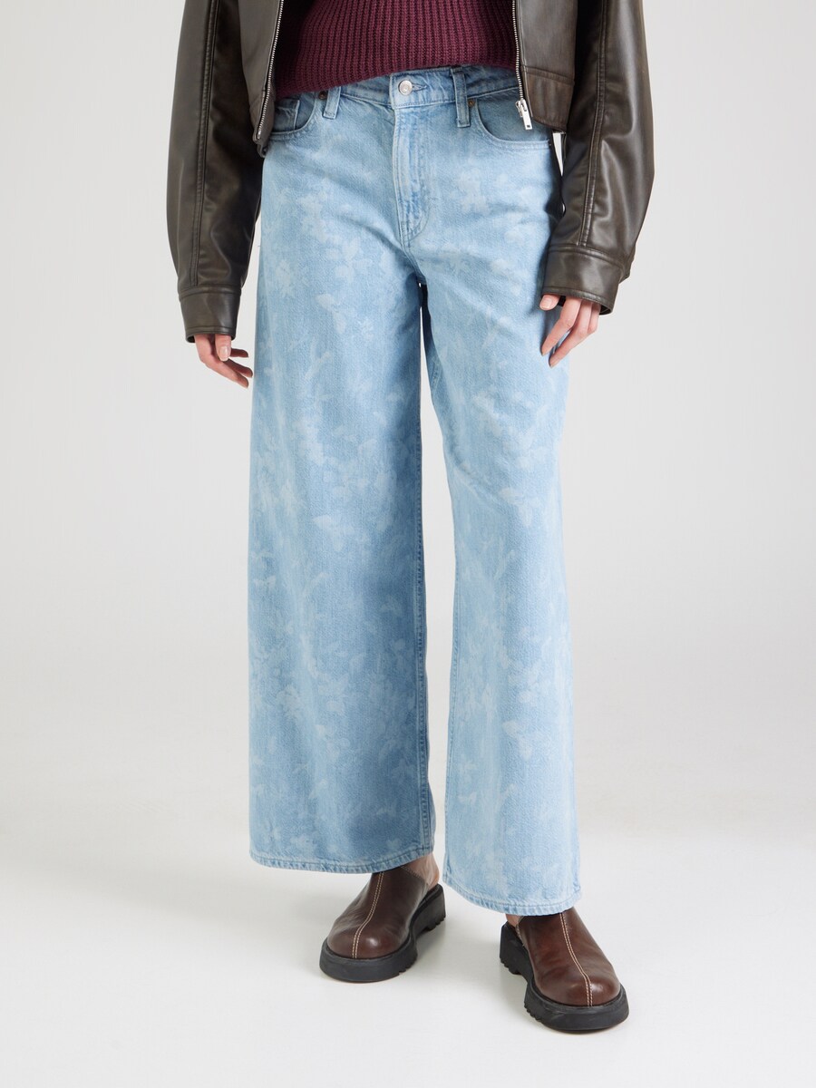 Мешковатые джинсы GAP, Blue denim/Light blue — фото 2