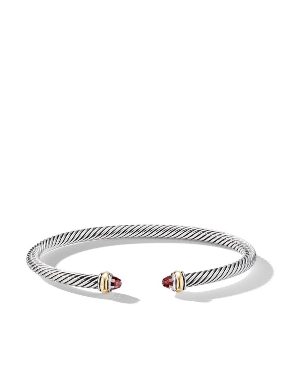 

Браслет Cable Classics из серебра и желтого золота с гранатом David Yurman, серебряный